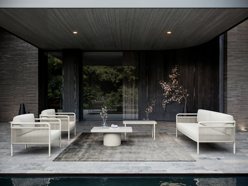 Coffee Table with Cylindrical Base - Link-Bisque Collection
