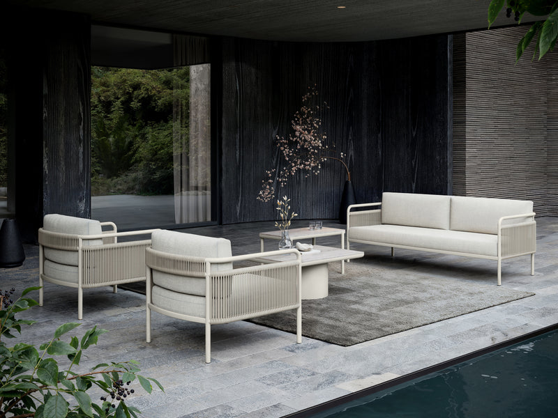 Coffee Table with Cylindrical Base - Link-Bisque Collection