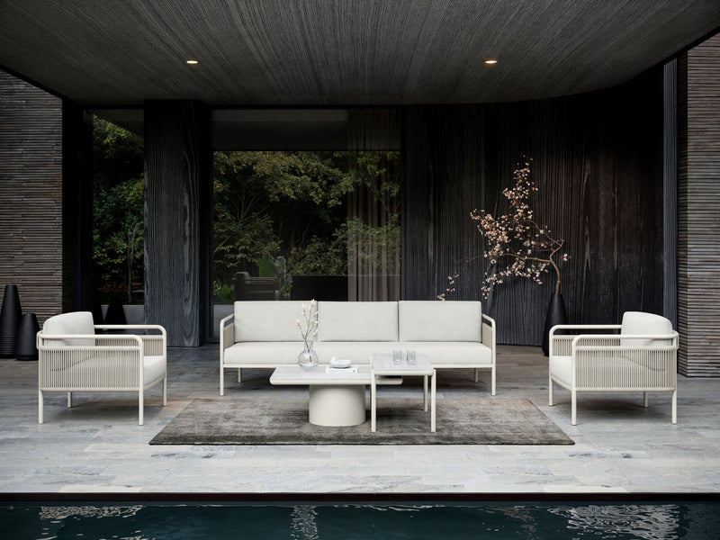 Coffee Table with Cylindrical Base - Link-Bisque Collection