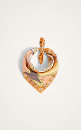 Mini Foulard - Florette Pale Pink-Yellow by La DoubleJ