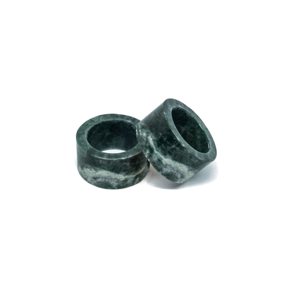 Napkin Rings in Green Marble (set of 2)