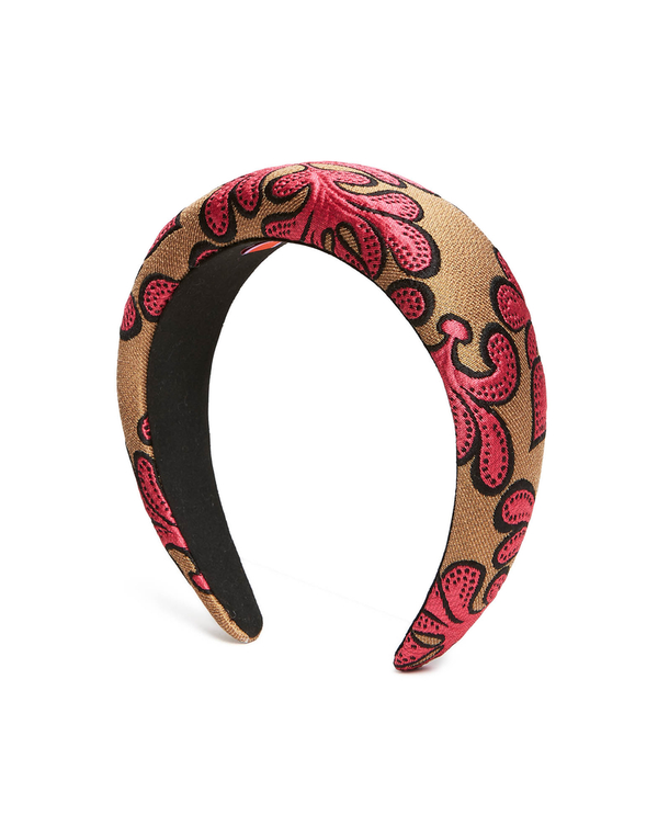 Headband Medici Herald Fuchsia in Jacquard by La DoubleJ