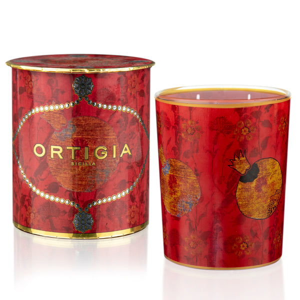 Decorated Candle Medium - Melograno