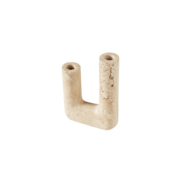 Candle Holder - Travertine