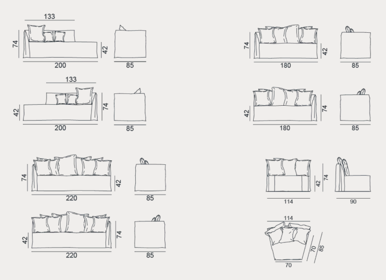 Modular Sofa - Indoor Gervasoni Ghost Collection