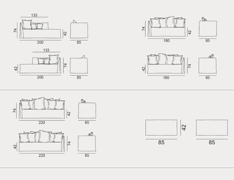Modular Sofa- Outdoor Gervasoni Ghost Out Collection