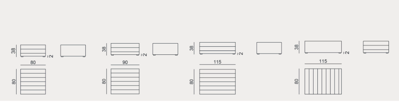 Modular Sofa - Outdoor Gervasoni Mates Collection