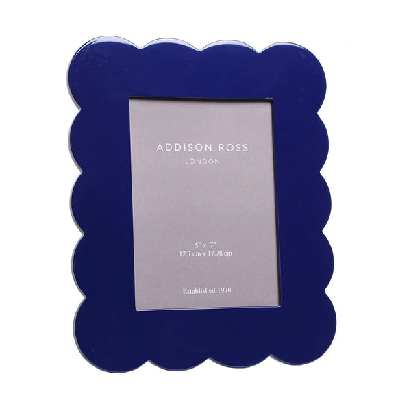 Photo frame Lacquer on MDF. 5x7 Navy Lacquer Frame.