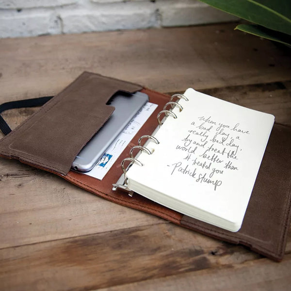 Notebook A5 in grey leather