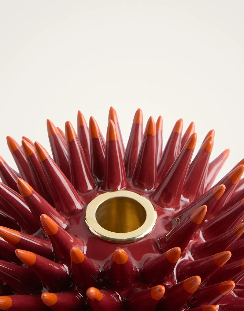Candle Holder - Spine Bordeaux