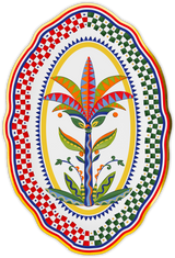 Oval Serving Plate in Porcelain - Dolce Vita