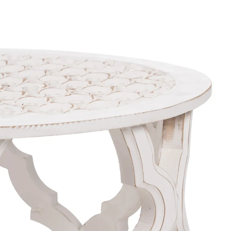 Auxiliary Table - White Ogee