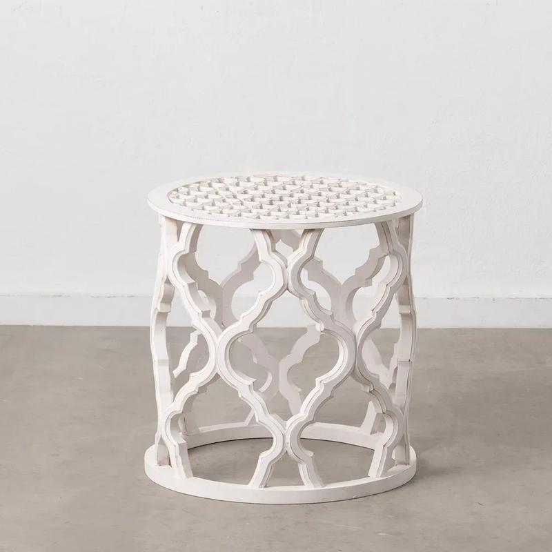 Auxiliary Table - White Ogee