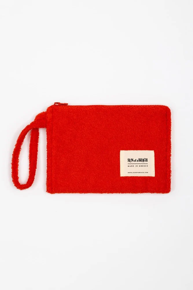 Pouch in Coral Red
