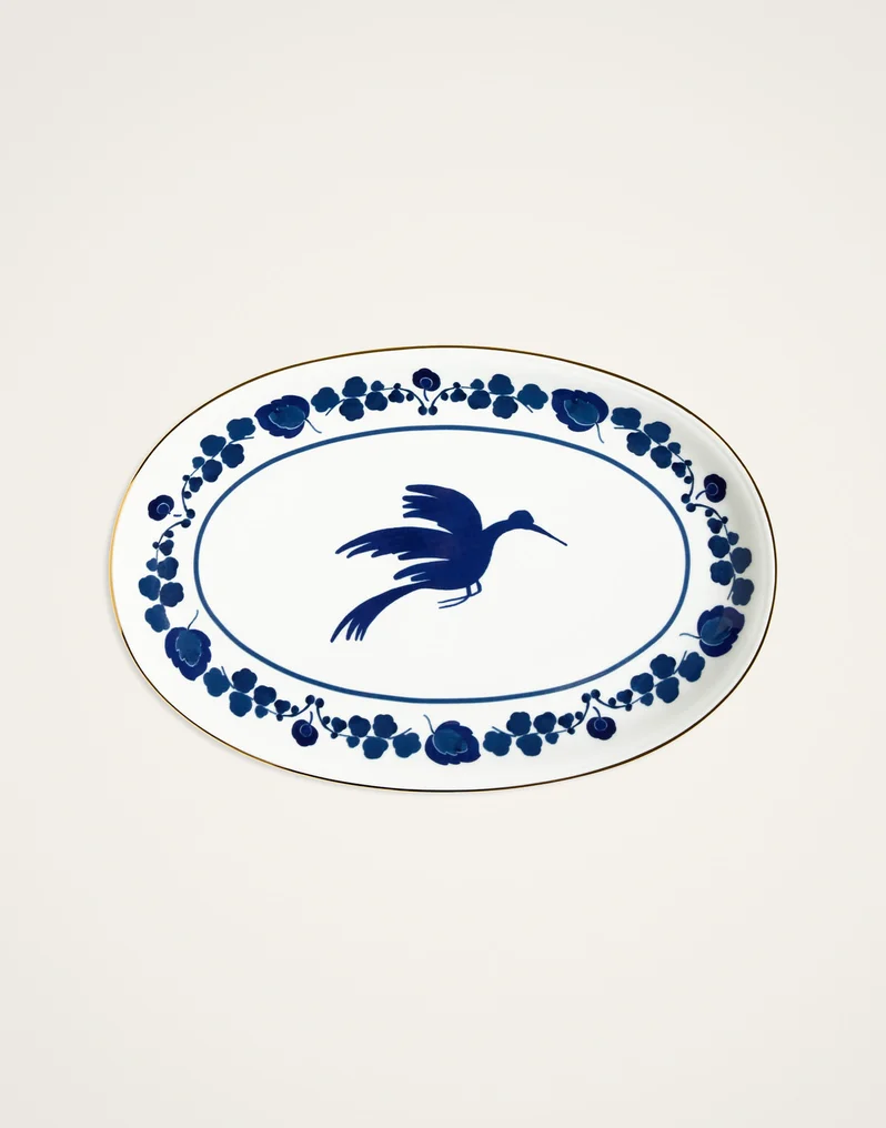 Oval Platter Wildbird by LaDoubleJ
