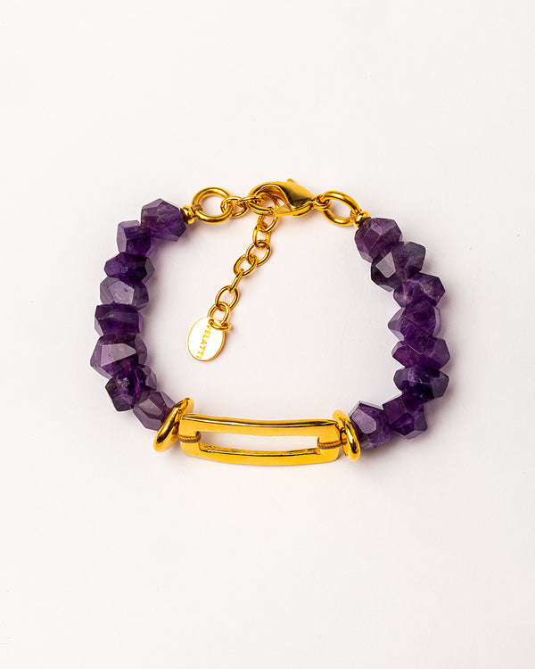 Bracelet with Amethyst - Handmade