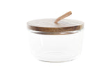 Containers- Glass, Acacia Wood