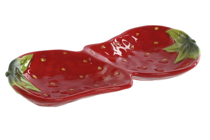 Strawberry Serving Dish Duo