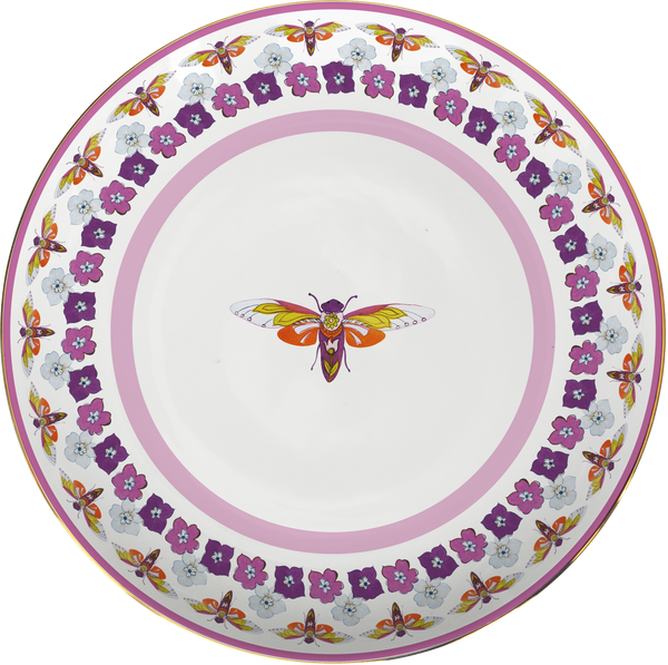 Amazzonia Collection; Dinner Plate in Porcelain - Pink