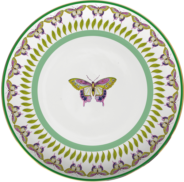 Amazzonia Collection; Dinner Plate in Porcelain - Green
