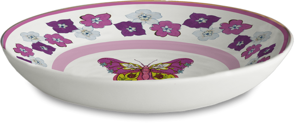 Amazzonia Collection; Soup Plate in Porcelain - Pink