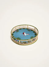 Disk Placemats Set of 2 - Spirit Stork Sky Blue
