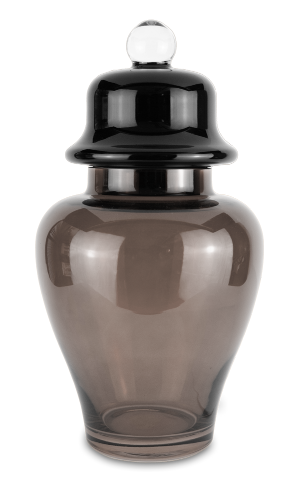 Vesti La Tavola Collection; Carafe/Bottle in Glass - Classic Taupe (medium)