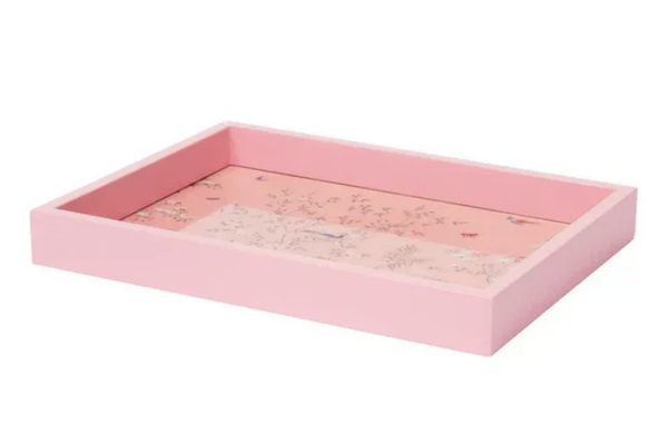 Chinoiserie Laquer Tray in Pink