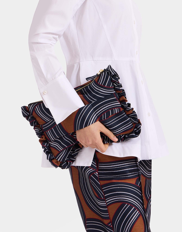 Pochette Montecarlo Blue in Jacquard by La DoubleJ