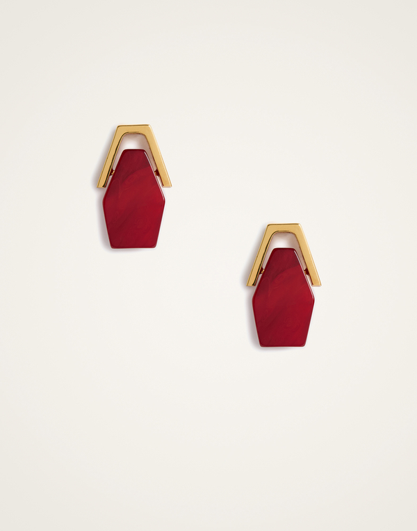 Portal Earrings Orange-Ruby by LaDoubleJ
