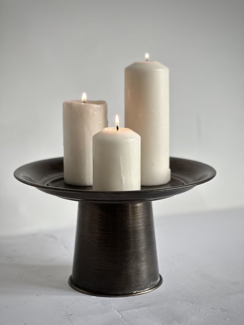 Plate on Stand - Brass