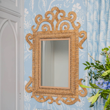 Mirror with a Rattan Frame