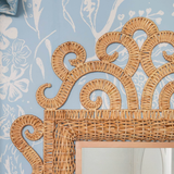 Mirror with a Rattan Frame