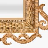 Mirror with a Rattan Frame