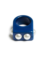 Nefertiti Ring Royal Blue in Acrylic Resin by La DoubleJ