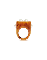 Nefertiti Ring in Acrylic Resin - Rust by La DoubleJ