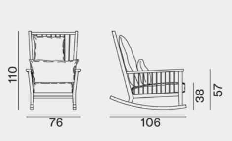 RockingChair09 - Indoor Gervasoni Gray Collection