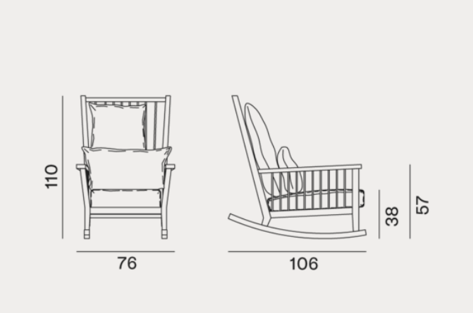 Rocking Chair - Outdoor Gervasoni Inout Collection