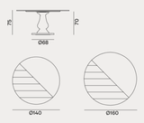 Round Table - Indoor Gervasoni Gray Collection