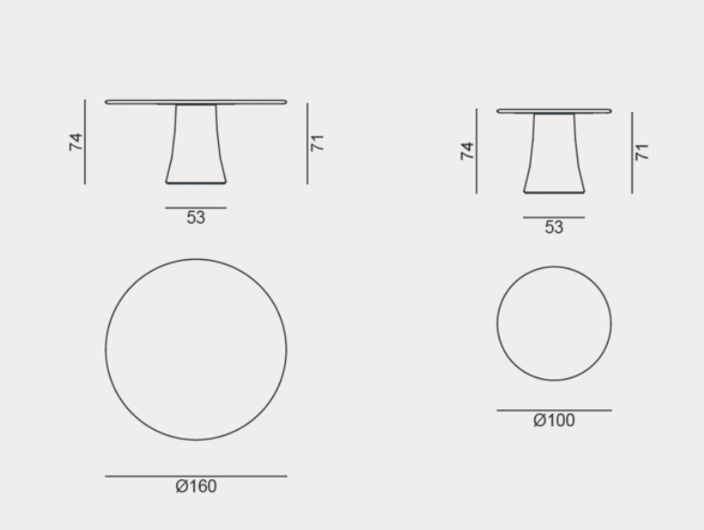 Dining Table - Outdoor Gervasoni Noa Collection