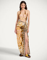 Pareo - Cocoon Placée Brown in Cotton Voile by La Double J