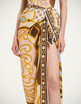 Pareo - Cocoon Placée Brown in Cotton Voile by La Double J