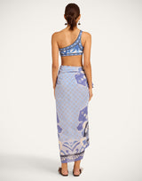 Pareo - Cocoon Placée Blue in Cotton Voile by La DoubleJ