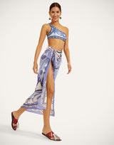 Pareo - Cocoon Placée Blue in Cotton Voile by La DoubleJ