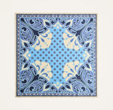 Foulard - Cocoon Placée Blue in Silk Twill by La Double J