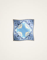 Foulard - Cocoon Placée Blue in Silk Twill by La Double J