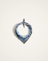 Foulard - Cocoon Placée Blue in Silk Twill by La Double J