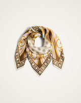 Foulard - Cocoon Placée Brown in Silk Twill by La Double J