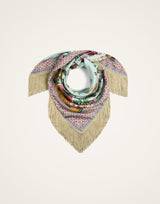 Reversible Foulard - Zooflora, Light blue by La DoubleJ