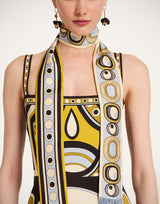 Skinny Scarf - Sanctuary Placée Light Blue in Silk Twill by La Double J